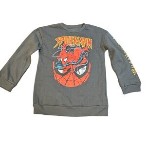 Marvel Spiderman size large gray sweatshirt NWOT